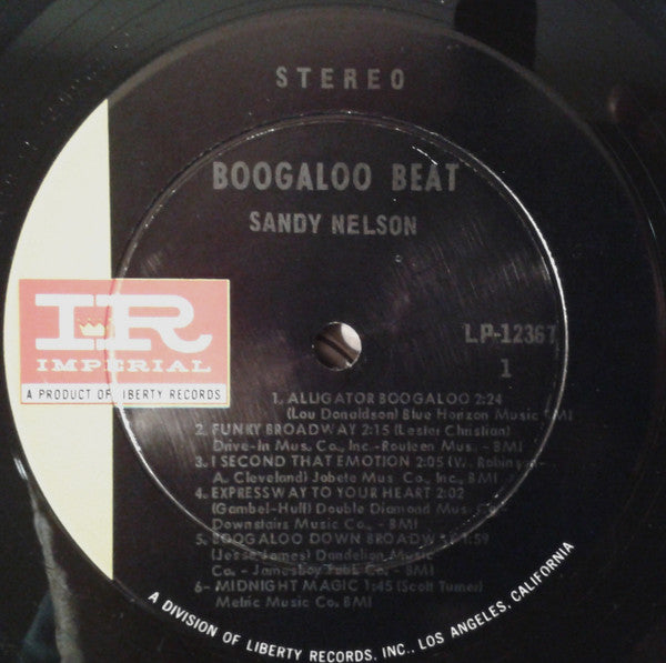 Sandy Nelson : Boogaloo Beat (LP, Album, Ind)