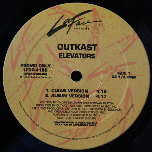 OutKast : Elevators (Me & You) (12", Promo)