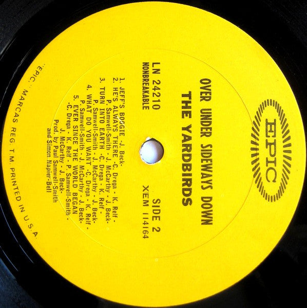 The Yardbirds : Over Under Sideways Down (LP, Album, Mono, San)