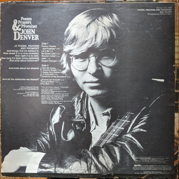 John Denver : Poems, Prayers & Promises (LP, Album, Ind)