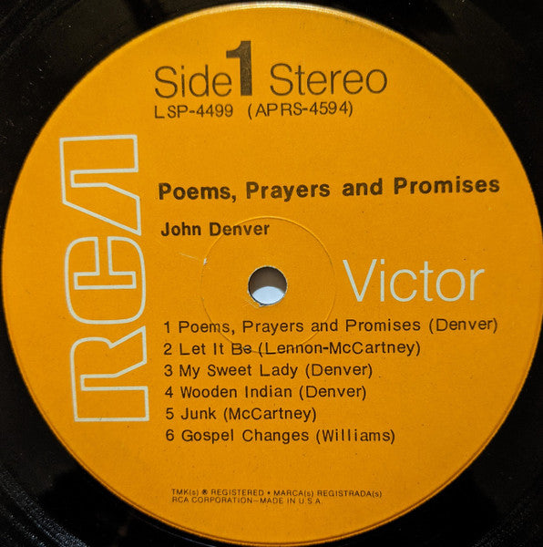 John Denver : Poems, Prayers & Promises (LP, Album, Ind)