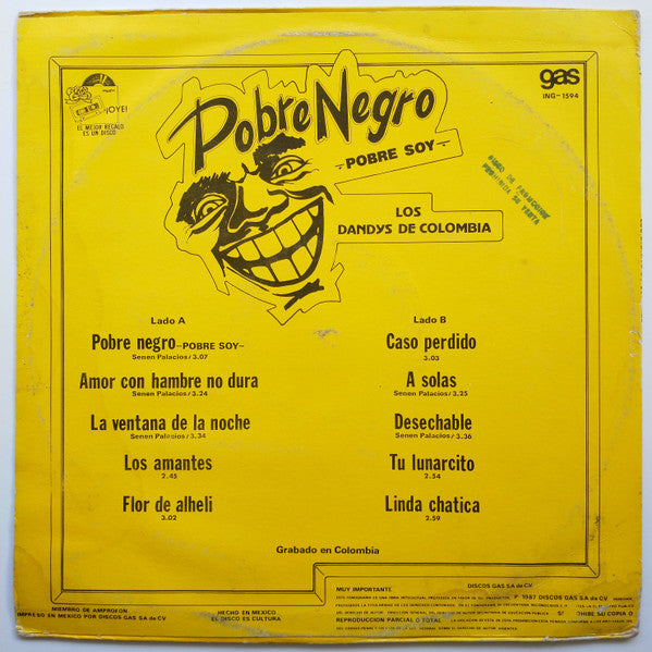 Los Dandys : Pobre Negro -Pobre Soy- (LP)