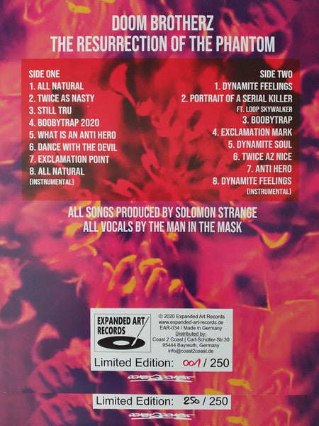 Doom Brotherz : The Ressurection Of The Phantom (LP, Album, Num, Whi)