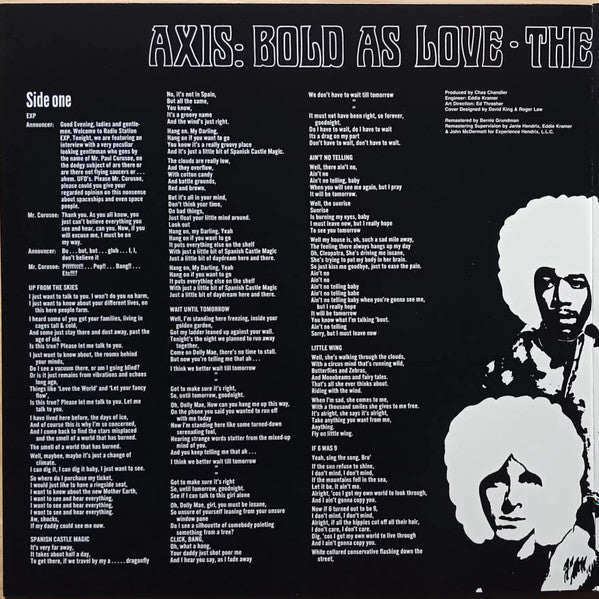 The Jimi Hendrix Experience : Axis: Bold As Love (LP, Album, Mono, RE, Gat)
