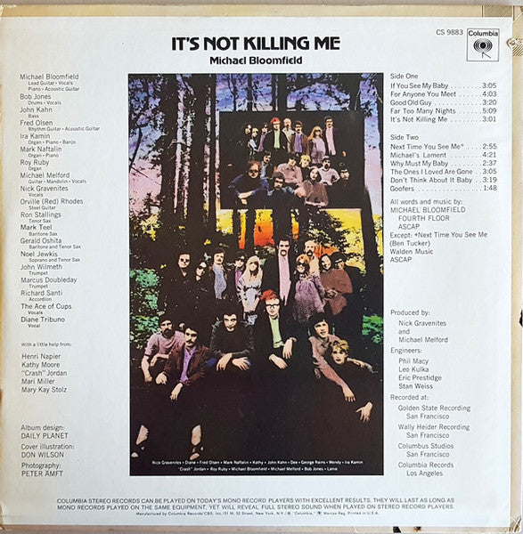 Mike Bloomfield : It's Not Killing Me (LP, Album, Ter)