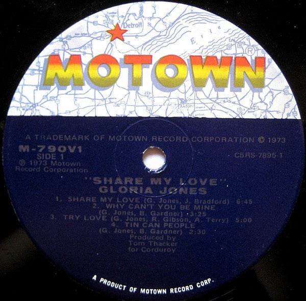 Gloria Jones : Share My Love (LP, Album, Hol)