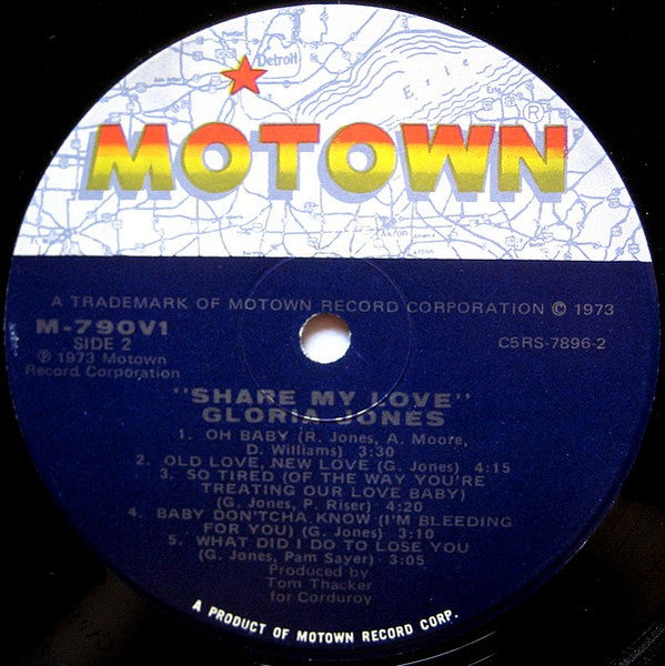 Gloria Jones : Share My Love (LP, Album, Hol)
