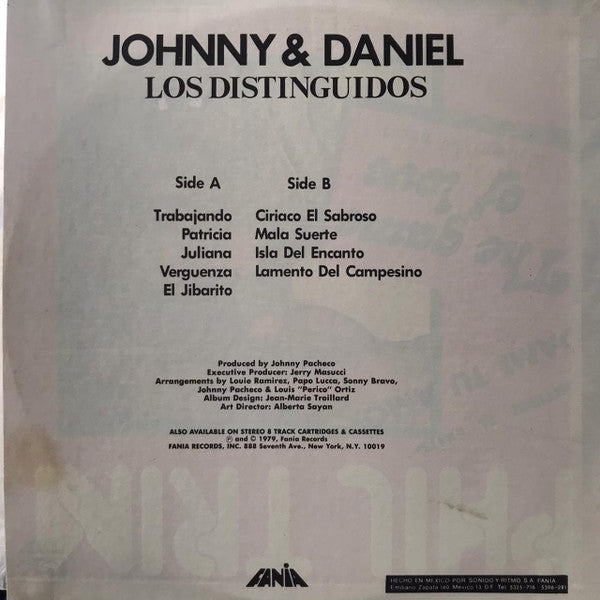 Johnny Pacheco Y Daniel Santos : Los Distinguidos (LP, Album)