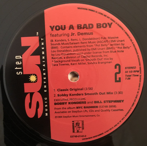 Reverend Badoo, Junior Demus : Bop Scuchie / You A Bad Boy (12")