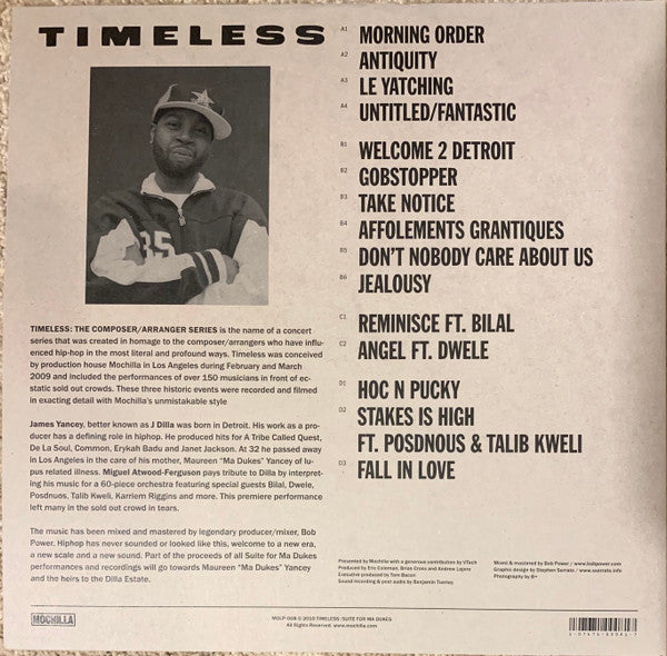 Miguel Atwood-Ferguson : Mochilla Presents Timeless: Suite For Ma Dukes - The Music Of James "J Dilla" Yancey (2xLP, Album, RSD, Ltd, RE)
