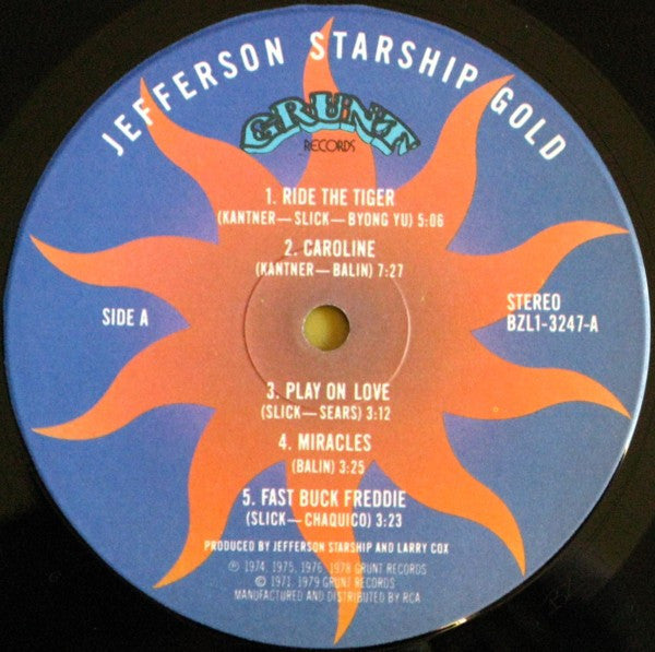 Jefferson Starship : Gold (LP, Comp, Ind + 7", Single, Ind)