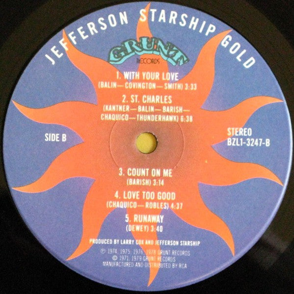 Jefferson Starship : Gold (LP, Comp, Ind + 7", Single, Ind)