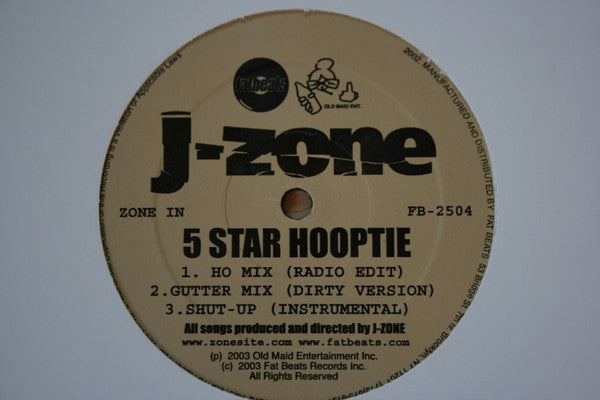 J-Zone : 5 Star Hooptie / Eatadiccup (12", Promo)