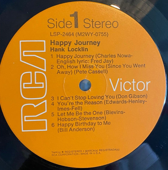Hank Locklin : Happy Journey (LP, Album, RE, Ora)