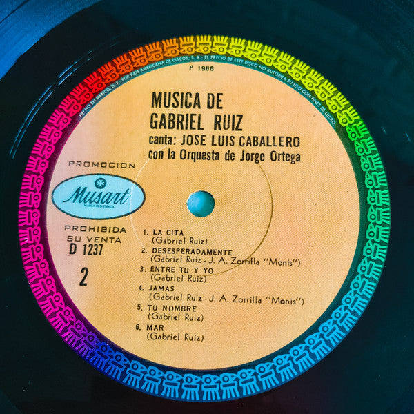 José Luis Caballero : Música De Gabriel Ruiz! (LP, Album, Mono, Promo)
