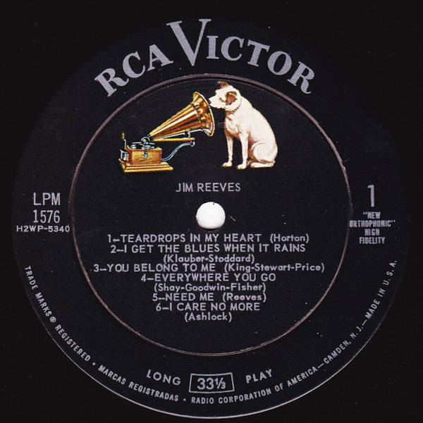 Jim Reeves : Jim Reeves (LP, Album, Mono, Ind)
