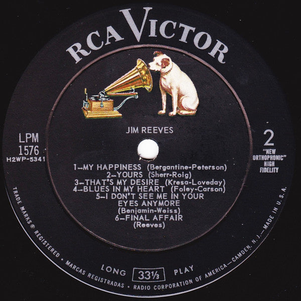 Jim Reeves : Jim Reeves (LP, Album, Mono, Ind)