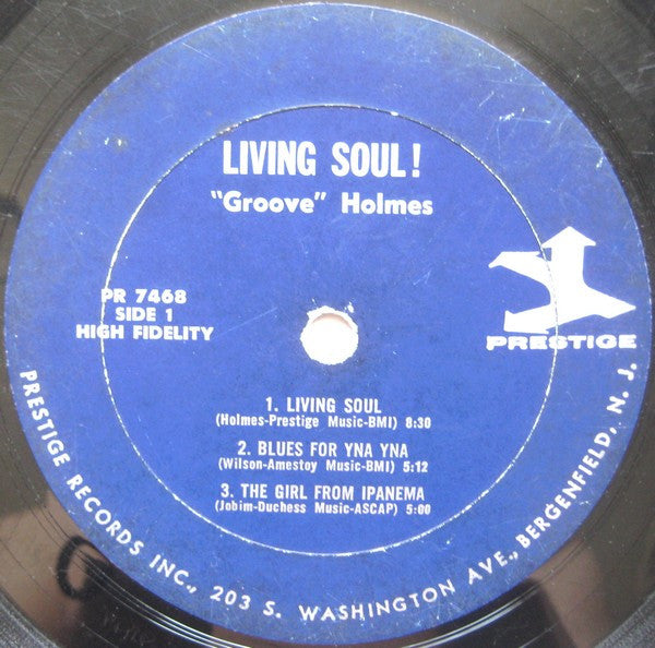 Richard "Groove" Holmes : Living Soul (LP, Album, Mono)