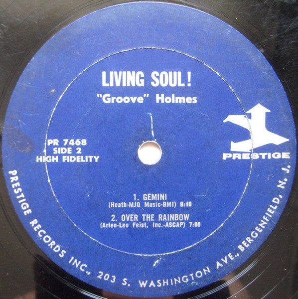Richard "Groove" Holmes : Living Soul (LP, Album, Mono)