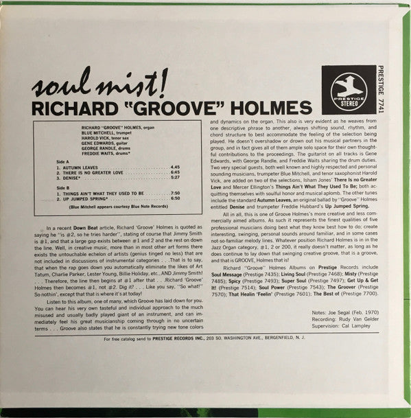 Richard "Groove" Holmes : Soul Mist! (LP, Album)