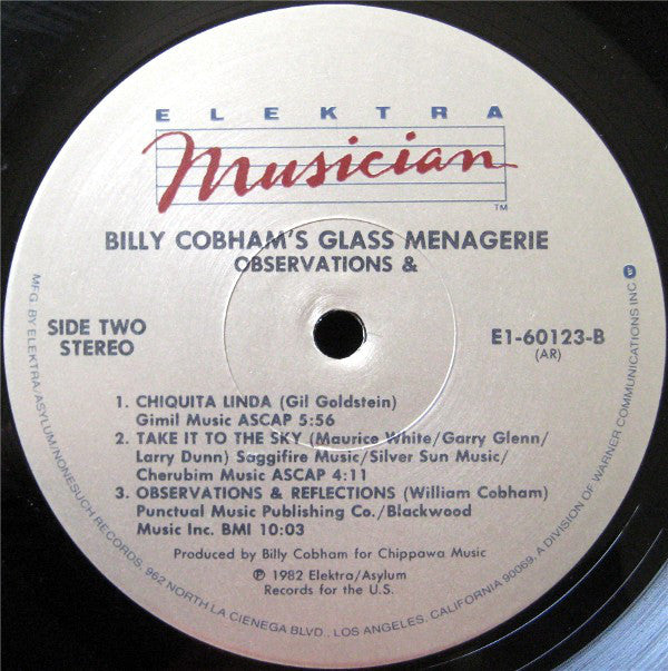 Billy Cobham's Glass Menagerie : Observations & (LP, Album, AR)