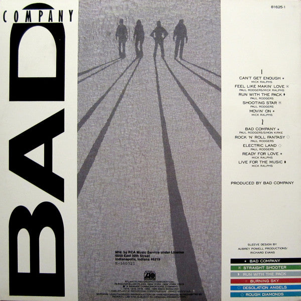 Bad Company (3) : 10 From 6 (LP, Comp, Club, RCA)
