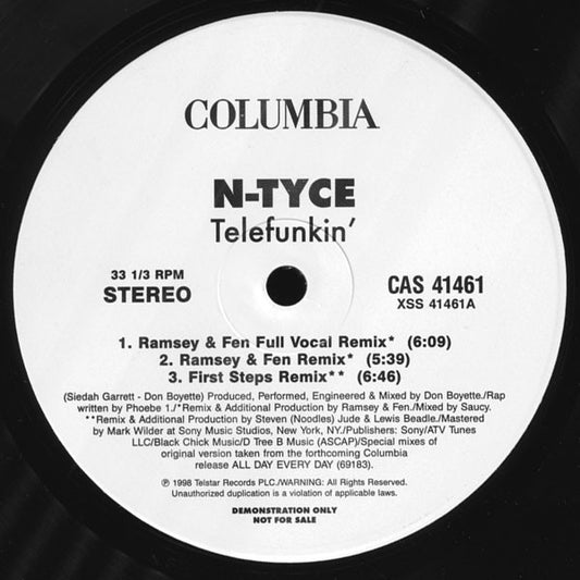 N-Tyce : Telefunkin' (12", Promo)
