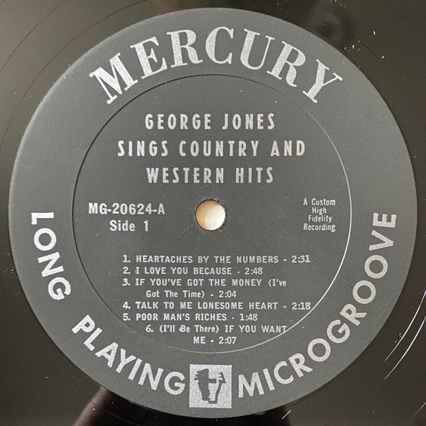 George Jones (2) : Sings Country & Western Hits (LP, Album, Mono)
