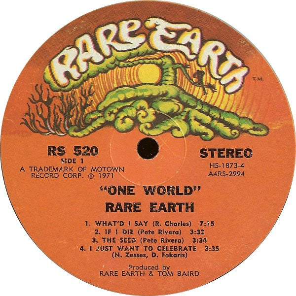 Rare Earth : One World (LP, Album, Hol)