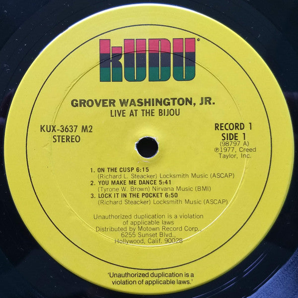 Grover Washington, Jr. : Live At The Bijou (2xLP, Album, San)