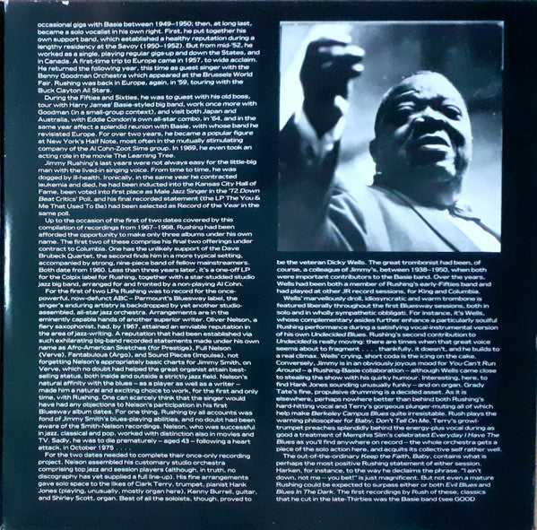 Jimmy Rushing : The Bluesway Sessions (2xLP, Comp, Gat)