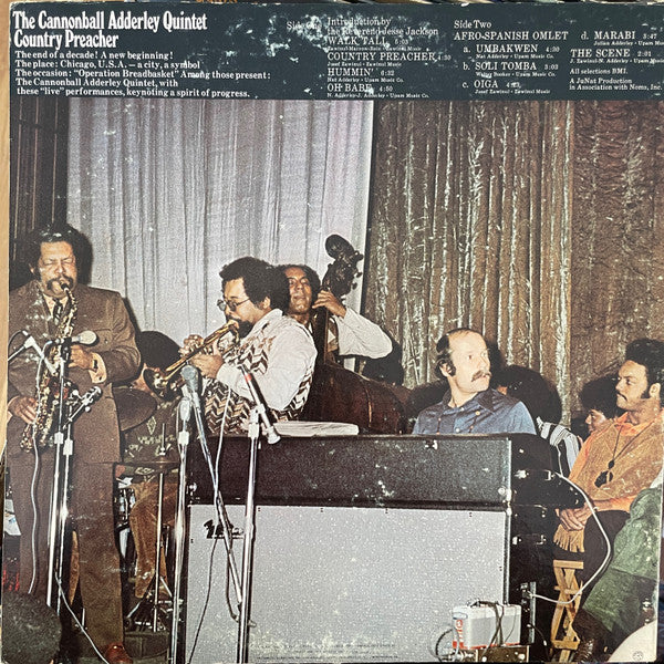 The Cannonball Adderley Quintet : Country Preacher (LP, Album, Gat)