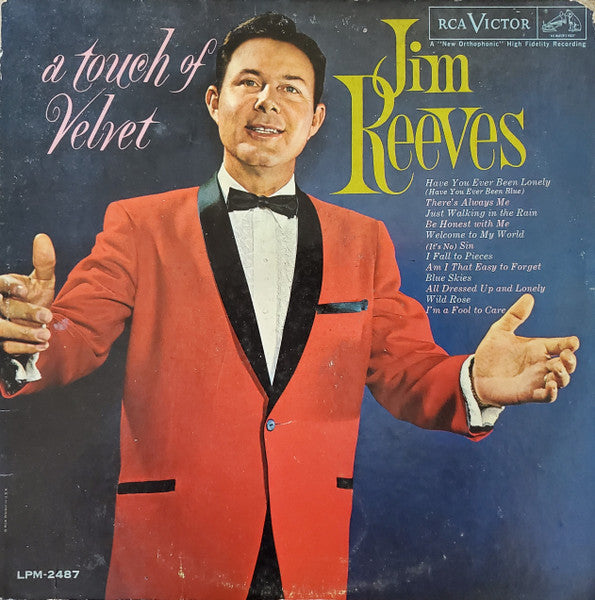 Jim Reeves : A Touch Of Velvet (LP, Album, Mono, Roc)