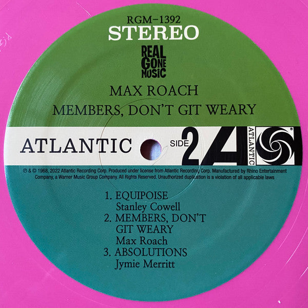 Max Roach : Members, Don’t Git Weary (LP, Album, RE, Pin)
