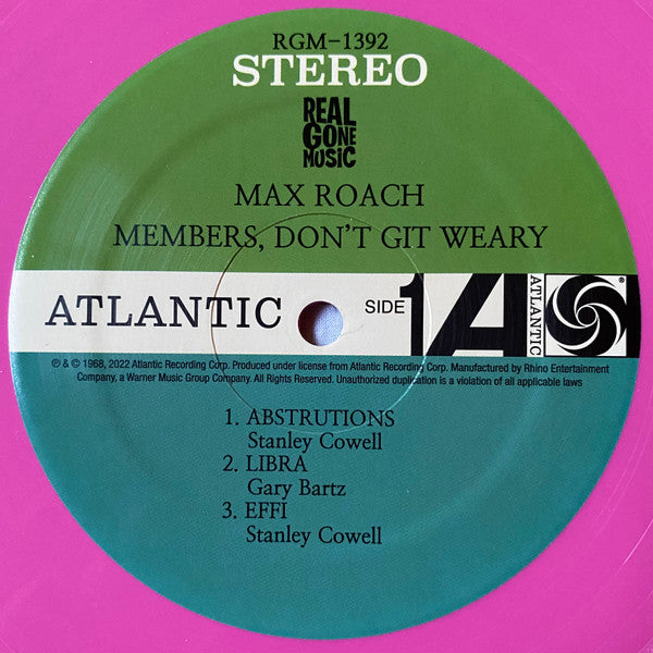 Max Roach : Members, Don’t Git Weary (LP, Album, RE, Pin)