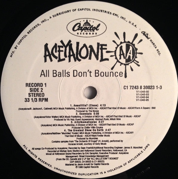 Aceyalone : All Balls Don't Bounce (2xLP, Album, Promo)