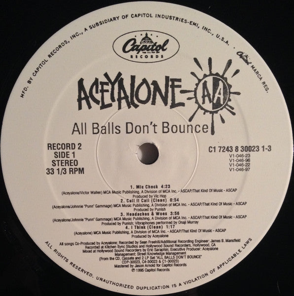 Aceyalone : All Balls Don't Bounce (2xLP, Album, Promo)