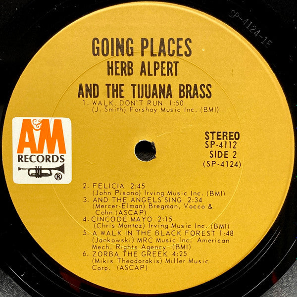 Herb Alpert And The Tijuana Brass* : !!Going Places!! (LP, Album)