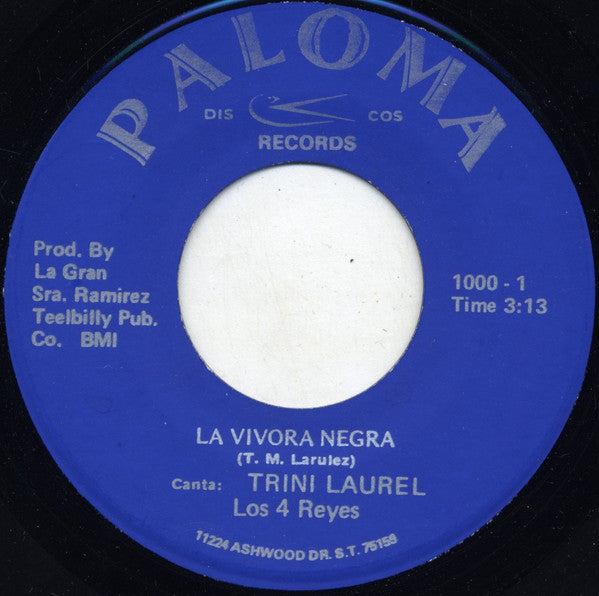 Trini Laurel, Los 4 Reyes : La Vivora Negra / Funeral 77 (7")