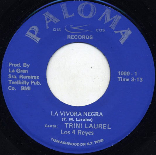Trini Laurel, Los 4 Reyes : La Vivora Negra / Funeral 77 (7")