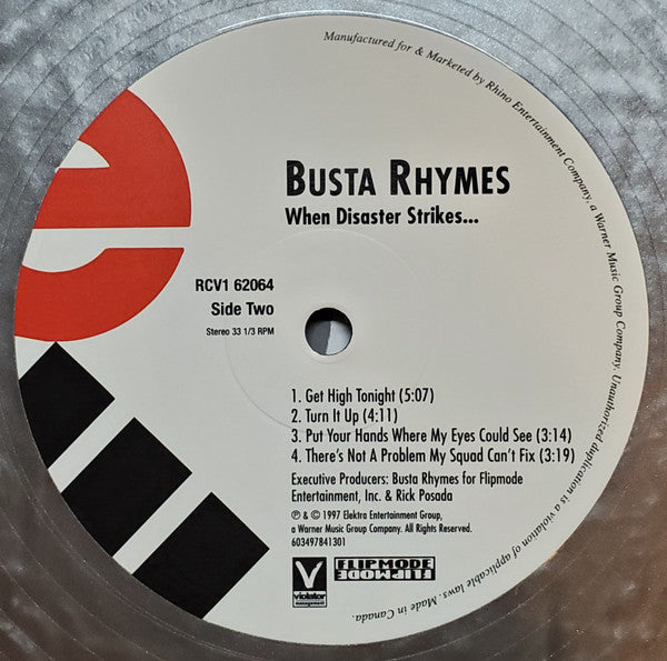 Busta Rhymes : When Disaster Strikes... (2xLP, Album, Ltd, RE, Sil)
