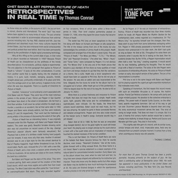 Chet Baker, Art Pepper, Phil Urso : Picture Of Heath (LP, Album, Mono, RE, 180)