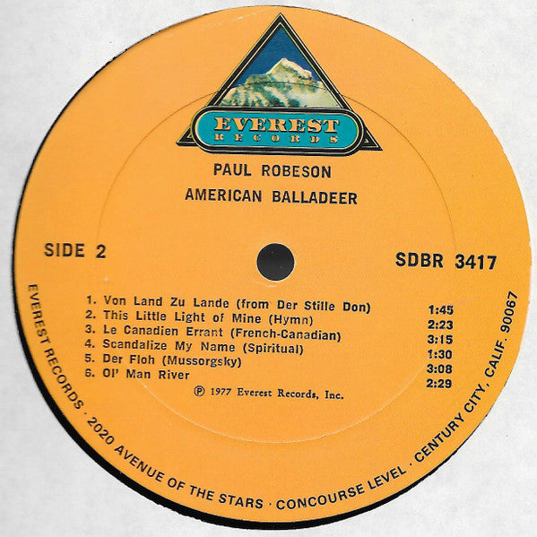 Paul Robeson : American Balladeer (LP, Comp)