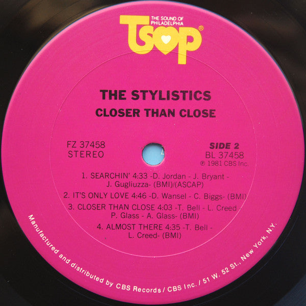 The Stylistics : Closer Than Close (LP, Album, San)