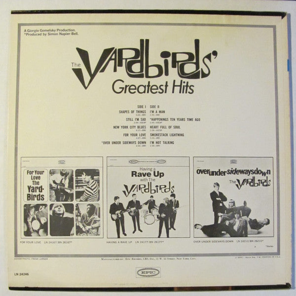 The Yardbirds : The Yardbirds' Greatest Hits (LP, Comp, Mono, Ter)
