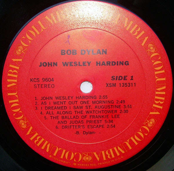 Bob Dylan : John Wesley Harding (LP, Album, RE, Ter)