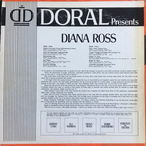 Diana Ross : Doral Presents Diana Ross (LP, Comp)