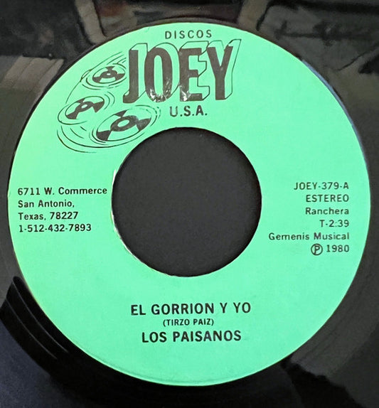 Los Paisanos : El Gorroin Y Yo  (7")