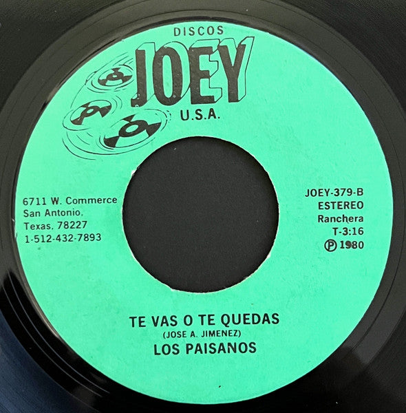 Los Paisanos : El Gorroin Y Yo  (7")