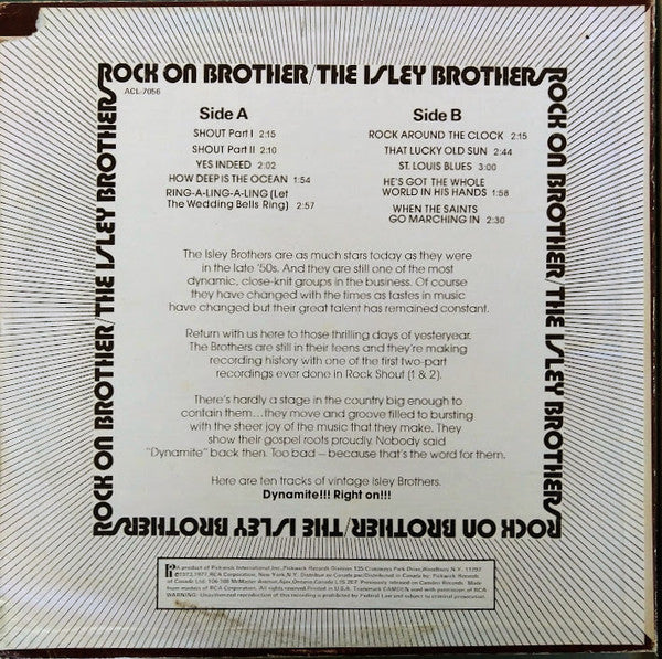 The Isley Brothers : Rock On Brother (LP, Album, RE, Kee)